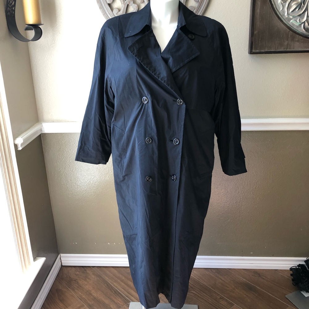 LONDON FOG Long black trench coat 12P